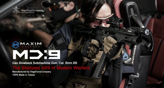 VFC Maxim Defense 授權打造、戰術基因滿載的 MD:9 GBB，即將在 7/29 強勢登場！