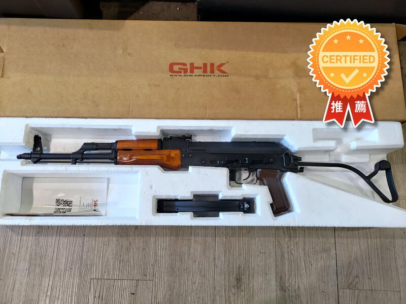 二手寄賣 9成新 GHK AIMS V2 瓦斯槍 GBB 1槍1匣 鋼製 原木 實木 AKM AK74 AK47