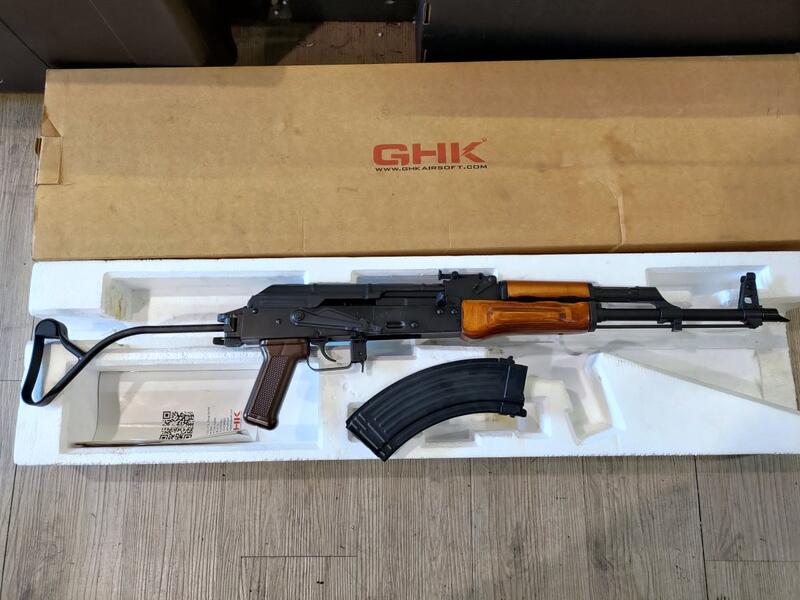 二手寄賣 9成新 GHK AIMS V2 瓦斯槍 GBB 1槍1匣 鋼製 原木 實木 AKM AK74 AK47