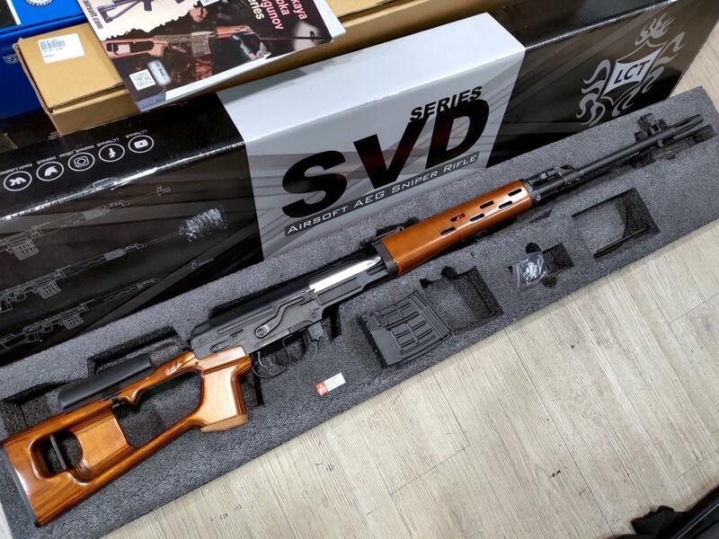 二手寄賣 近全新 LCT SVD 原木版 全鋼製 電動槍 AEG 1槍1匣.改精密管/HOP皮